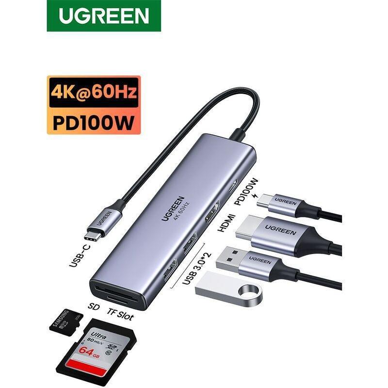 Ugreen 6-in-1 USB-C Hub - Grey, , large image number 1