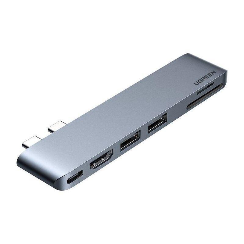 Ugreen 6-in-2 USB-C Hub for MacBook Pro - Grey, , large image number 0