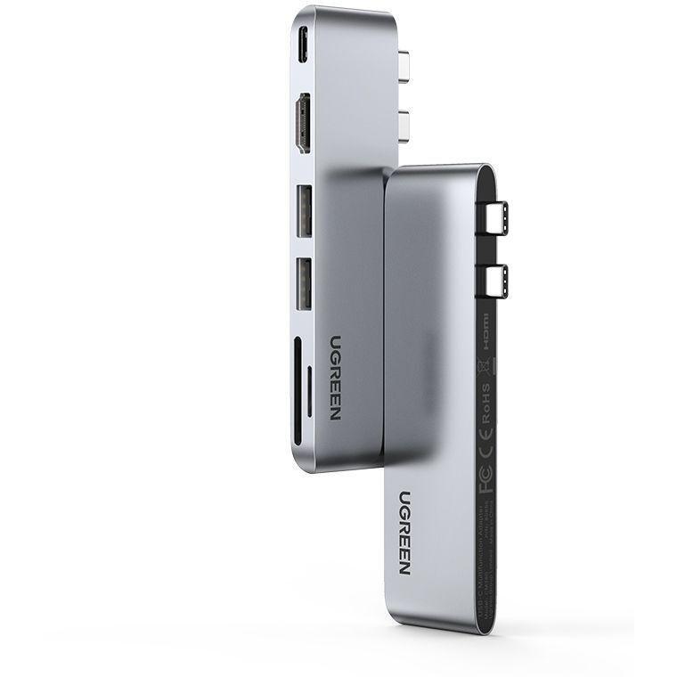 Ugreen 6-in-2 USB-C Hub for MacBook Pro - Grey, , large image number 2