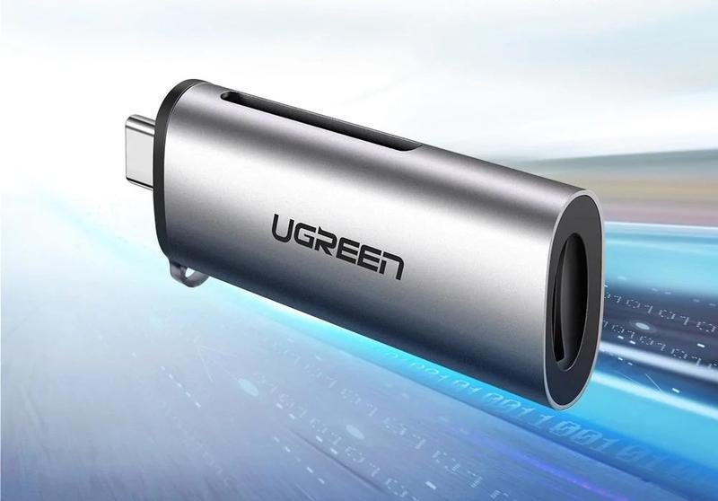 Ugreen 2-in-1 USB C OTG Card Reader - Silver, , large image number 1