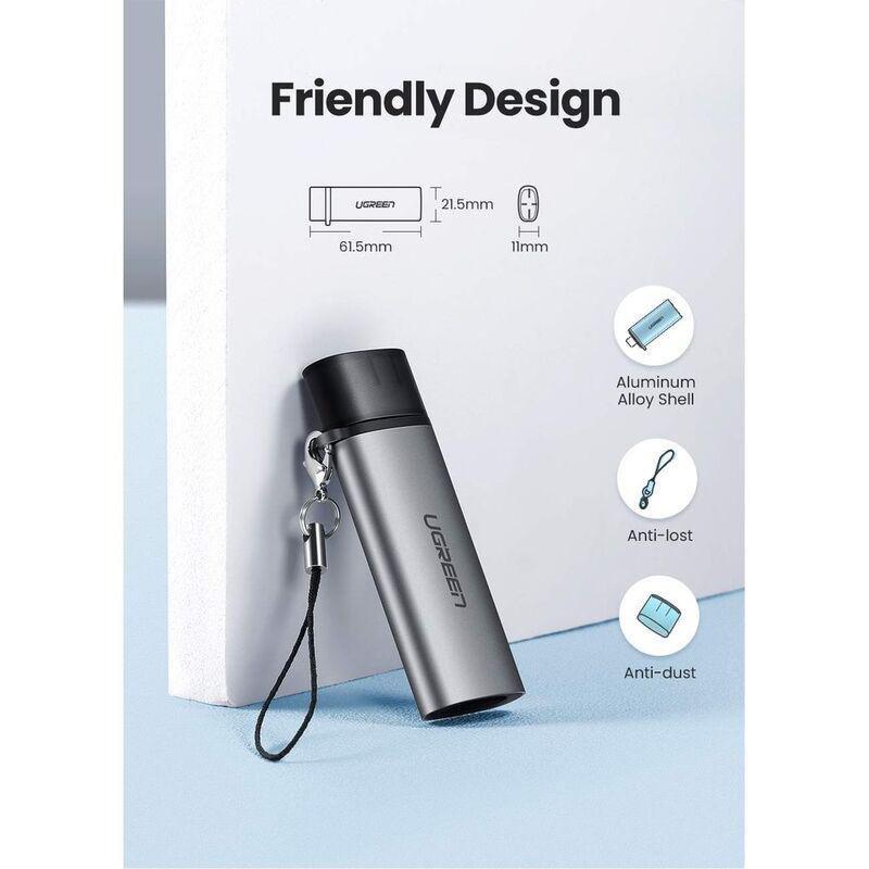 Ugreen 2-in-1 USB C OTG Card Reader - Silver, , large image number 4