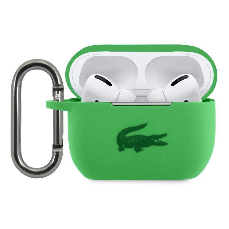 Lacoste Airpods Case Liquid Silicone Glossy Printing Logo For AirPods Pro - Green, , large image number 0