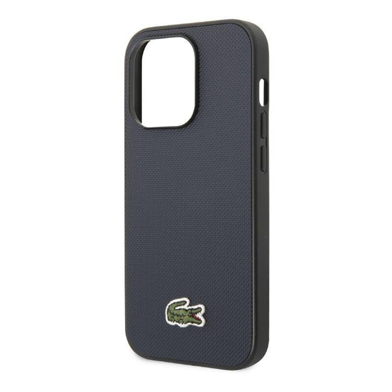 Lacoste Hard Case Iconic Petit Pique PU Woven Logo Estragon For iPhone 14 Pro Max - Blue, , large image number 5