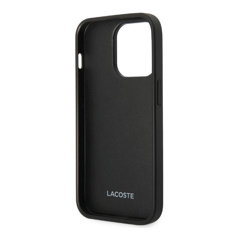 Lacoste Hard Case Iconic Petit Pique PU Woven Logo Estragon For iPhone 14 Pro Max - Blue, , large image number 6