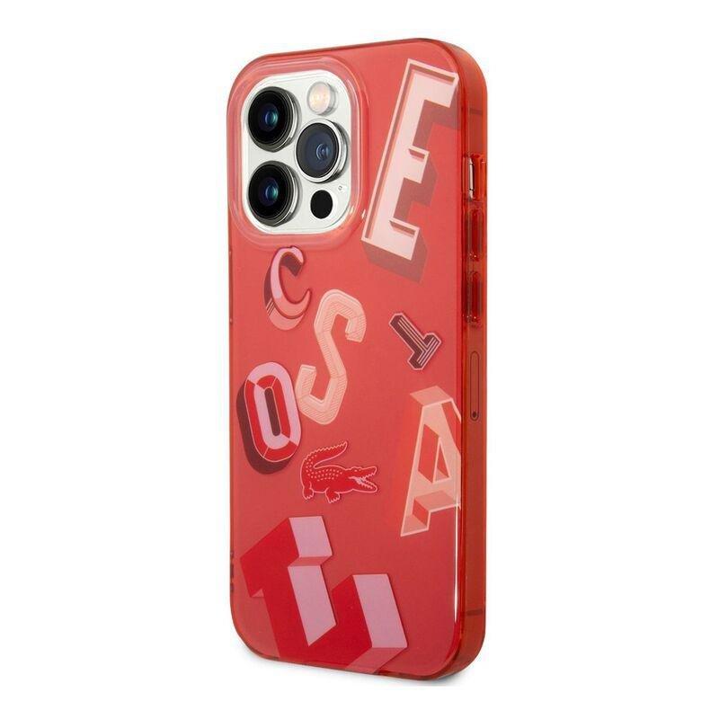 Lacoste Hard Case IML Double Layer & Dyed Bumper Lettrines For iPhone 14 Pro - Red, , large image number 1
