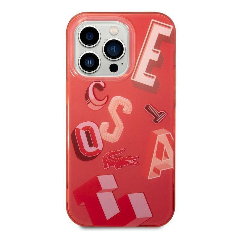 Lacoste Hard Case IML Double Layer & Dyed Bumper Lettrines For iPhone 14 Pro - Red, , large image number 2