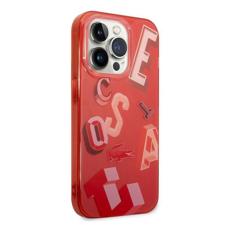 Lacoste Hard Case IML Double Layer & Dyed Bumper Lettrines For iPhone 14 Pro - Red, , large image number 3