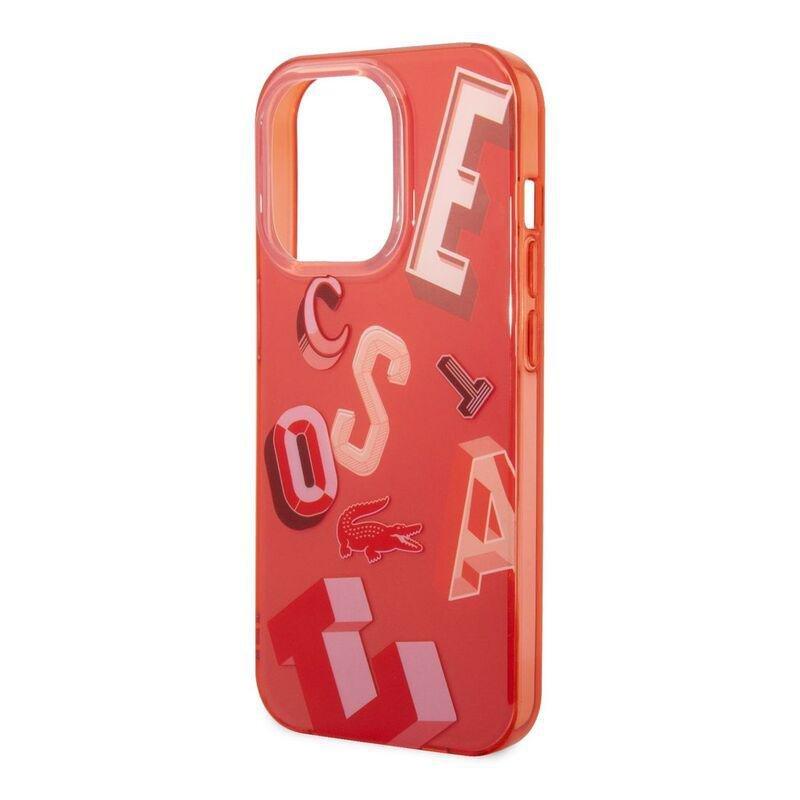Lacoste Hard Case IML Double Layer & Dyed Bumper Lettrines For iPhone 14 Pro - Red, , large image number 5