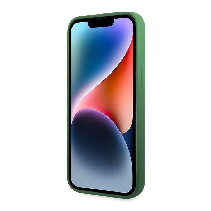 Lacoste Hard Case Liquid Silicone / Microfiber Allover Pattern For iPhone 14 Pro Max - Green, , large image number 4
