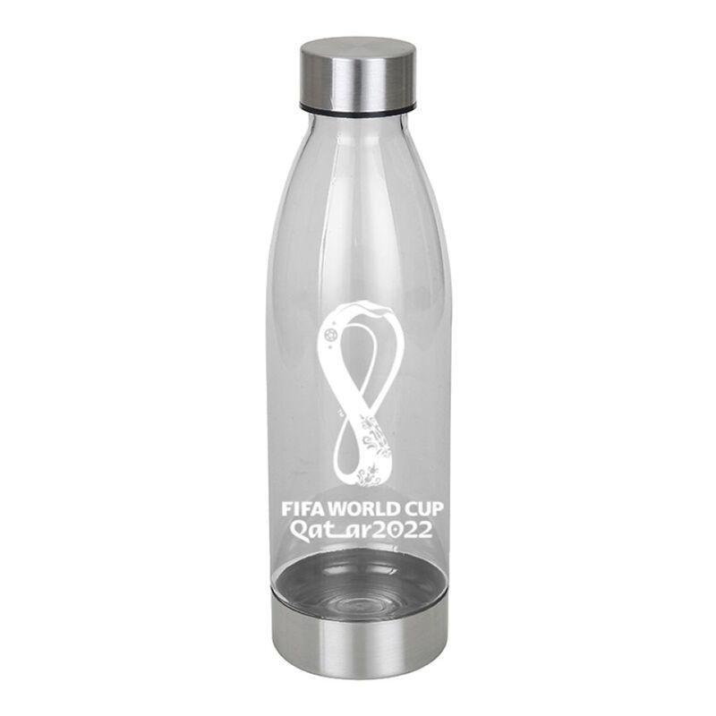Fifa World Cup 2022 Printed Tritan Sport Bottle Silver With Metal Lid - Clear Silver 650 ml, , large image number 0