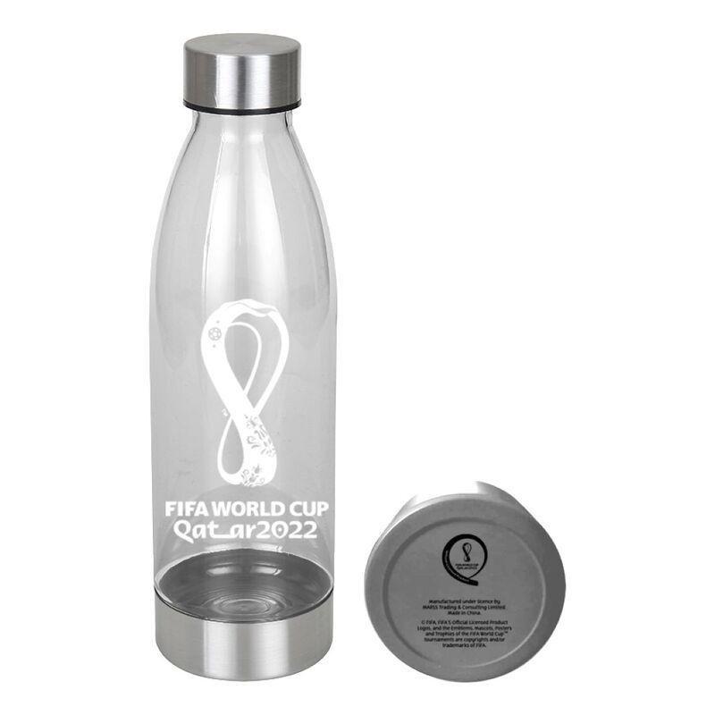 Fifa World Cup 2022 Printed Tritan Sport Bottle Silver With Metal Lid - Clear Silver 650 ml, , large image number 2