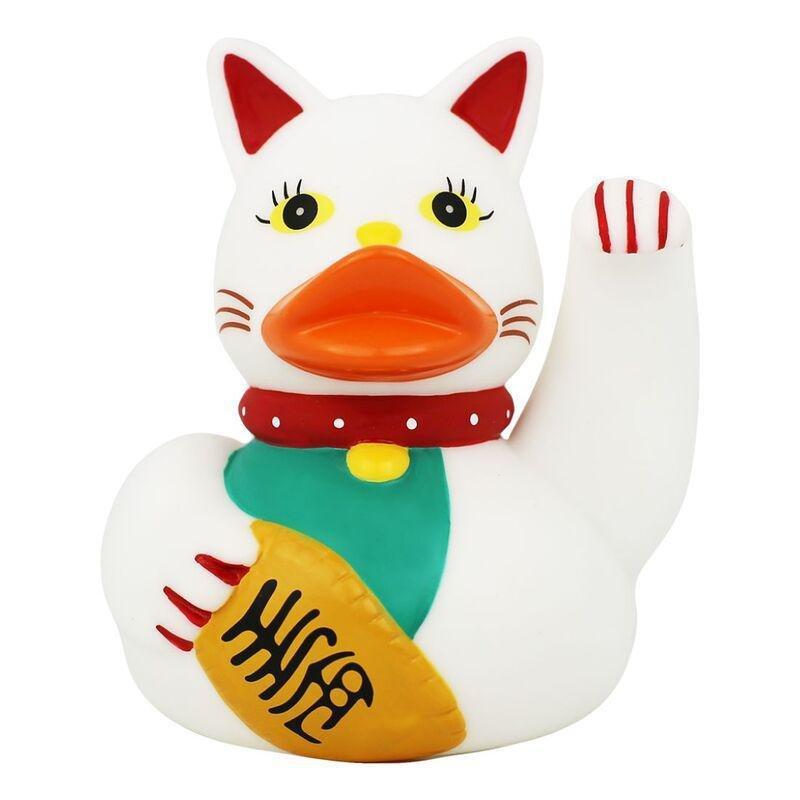 Lilalu Ruuber Lucky Cat Rubber Duck, , large image number 0