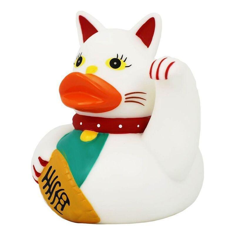 Lilalu Ruuber Lucky Cat Rubber Duck, , large image number 1