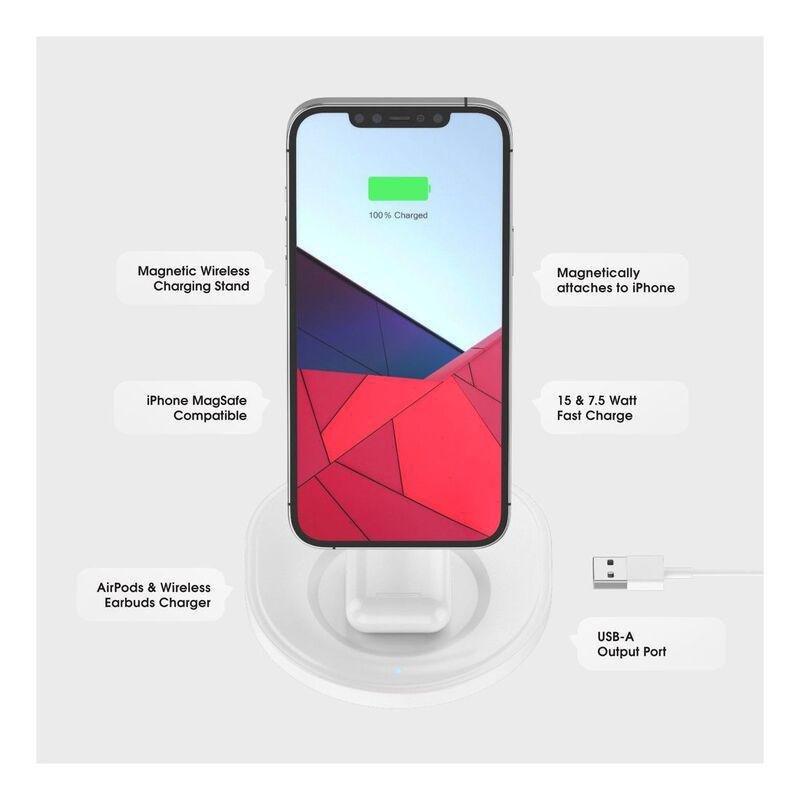 Phonesuit MagStand 3-in-1 Magnetic Wireless Charging for iPhone 13/12 - Black, , large image number 4