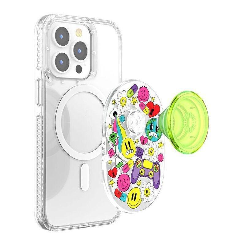 Popsockets Popgrip Phone Grip & Stand With Magsafe For iPhone - Bright Psych, , large image number 4