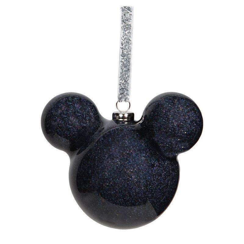 Disney Mickey Mouse Glitter Bauble - Black, , large image number 0