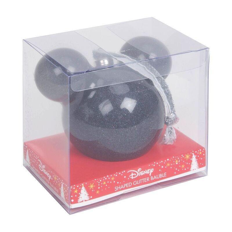 Disney Mickey Mouse Glitter Bauble - Black, , large image number 1