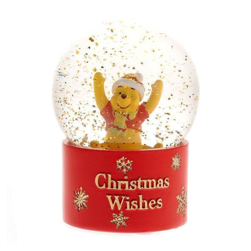 Disney Winnie The Pooh Snow Globe 10cm - Christmas Wishes, , large image number 0