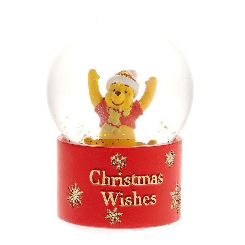 Disney Winnie The Pooh Snow Globe 10cm - Christmas Wishes, , large image number 1