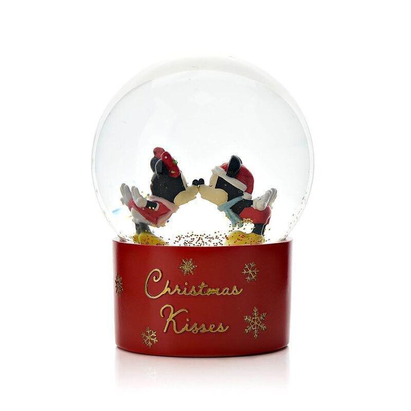 Disney Mickey & Minnie Snow Globe - Christmas Kisses, , large image number 1