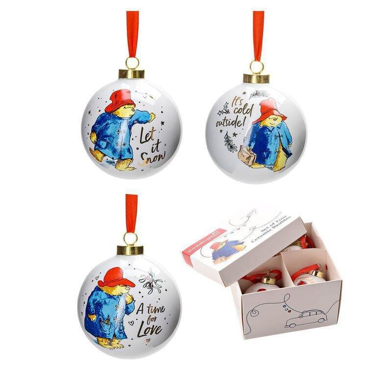 Paddington Baby's First Christmas Set of 4 Ceramic Baubles, , large image number 0