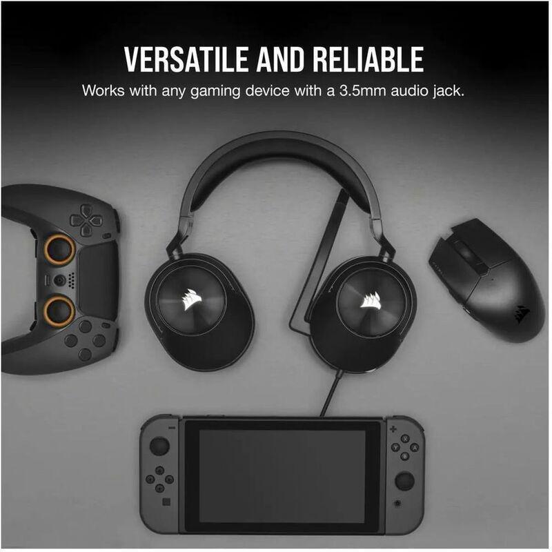 Corsair HS55 STEREO Wired Gaming Headset - Carbon, , large image number 2