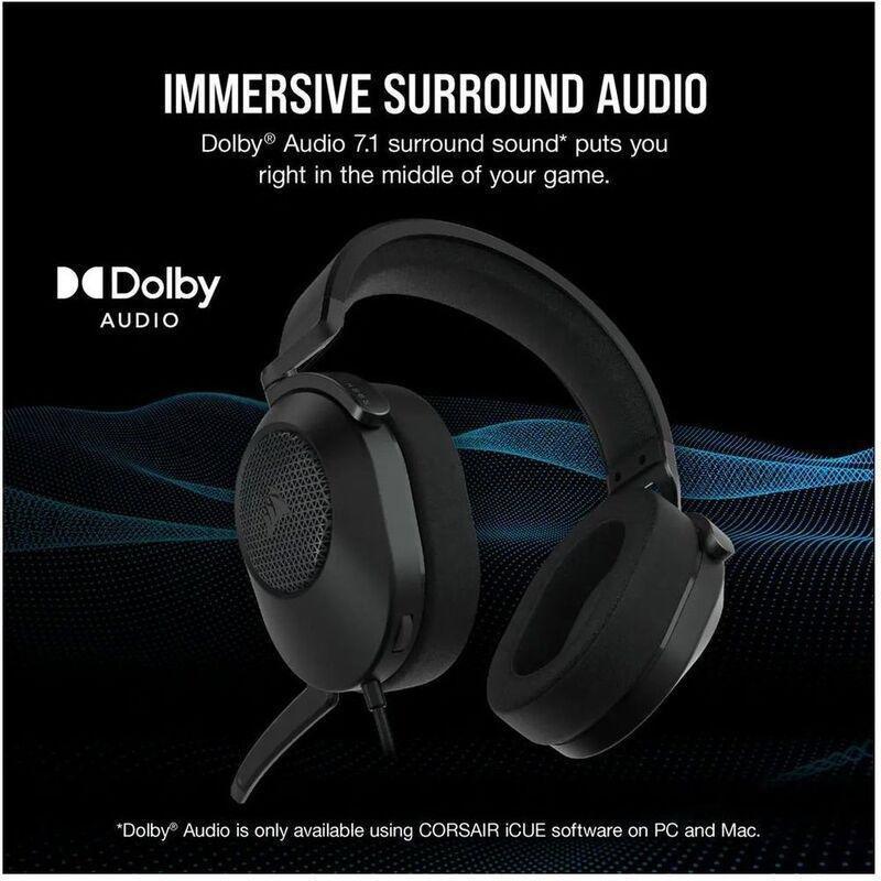 Corsair HS65 SURROUND Wired Gaming Headset - Carbon, , large image number 3