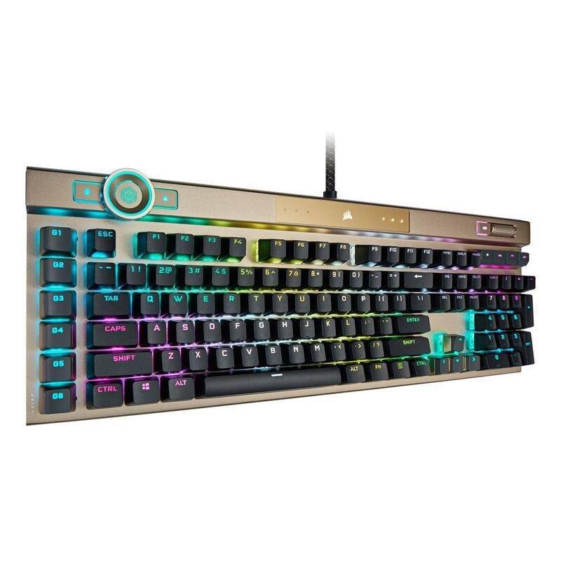 CORSAIR - Corsair K100 RGB Optical-Mechanical Gaming Keyboard - Midnight Gold