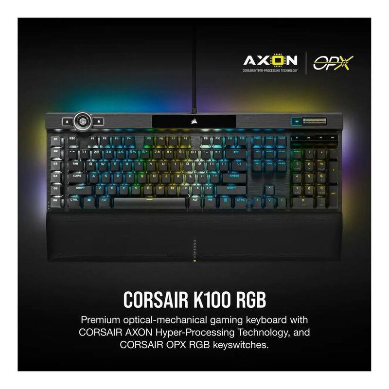 CORSAIR - Corsair K100 RGB Optical-Mechanical Gaming Keyboard - Midnight Gold