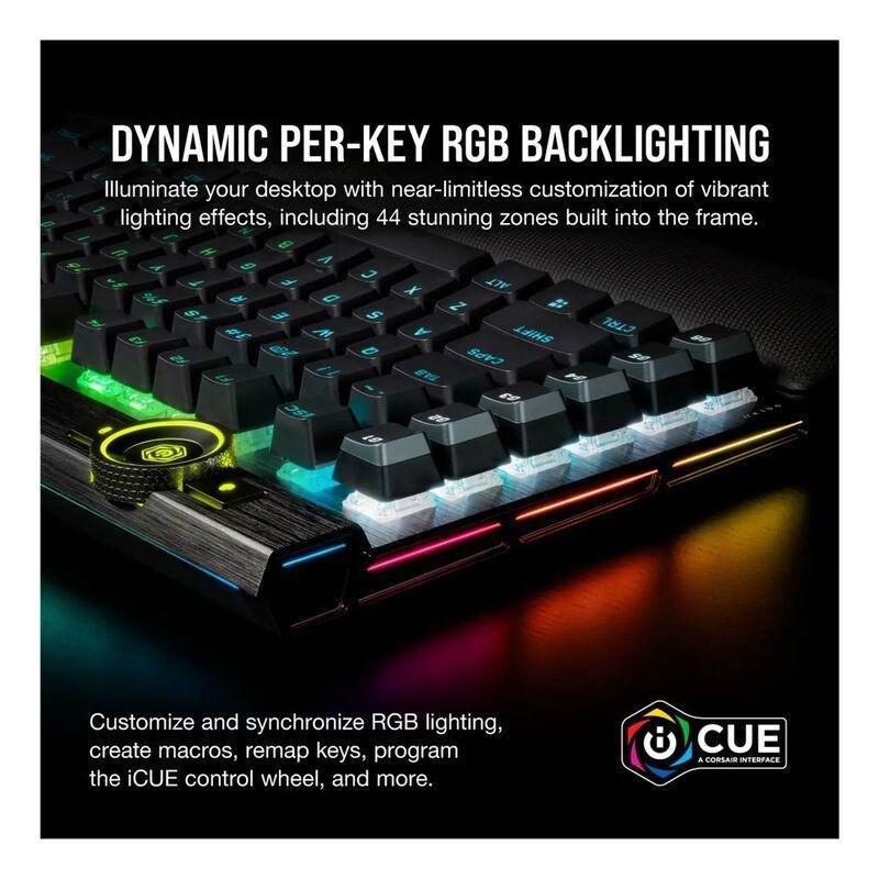 Corsair K100 RGB Optical-Mechanical Gaming Keyboard - Midnight Gold, , large image number 9