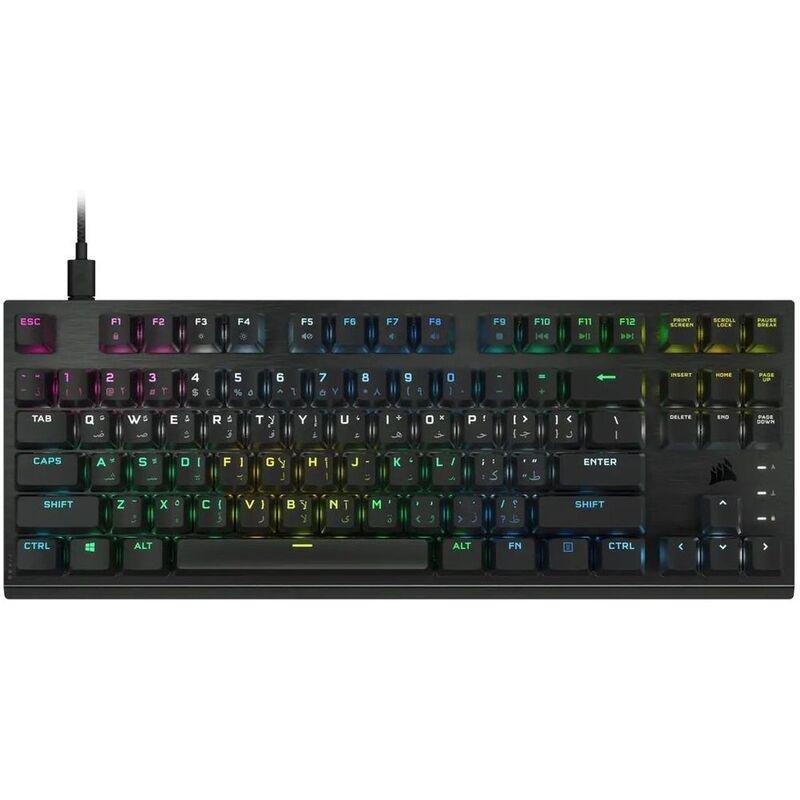 Corsair K60 PRO TKL RGB TKL Optical-Mechanical Gaming Keyboard - CORSAIR OPX Switch (English/Arabic), , medium