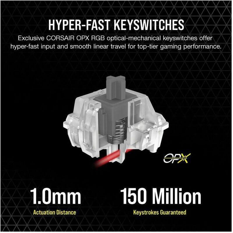 Corsair K60 PRO TKL RGB TKL Optical-Mechanical Gaming Keyboard - CORSAIR OPX Switch (English/Arabic), , large image number 3
