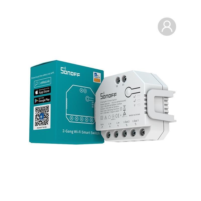 Sonoff Dual Relay Wi-Fi Smart Switch with Power Metering, , large image number 0