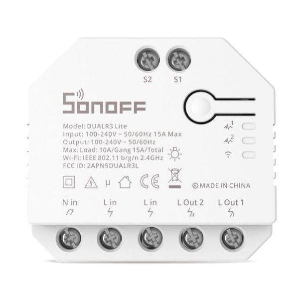 Sonoff DUALR3 Lite Dual Relay Two Way Power Metering Smart Switch, , large image number 0
