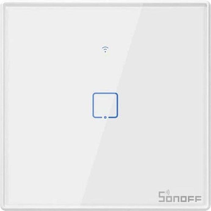 Sonoff T1UK1C-Tx 1 Gang Smart Wi-Fi Wall Light Switch 433MHz RF Remote Control, , large image number 0