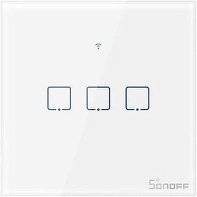 Sonoff T1UK3C-Tx 3 Gang Smart Wi-Fi Wall Light Switch 433MHz RF Remote Control, , large image number 0