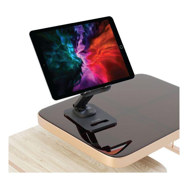 Porodo Foldable Tablet Stand with Adjustable Neck for iPad/Tablets/iPhone, , large image number 2