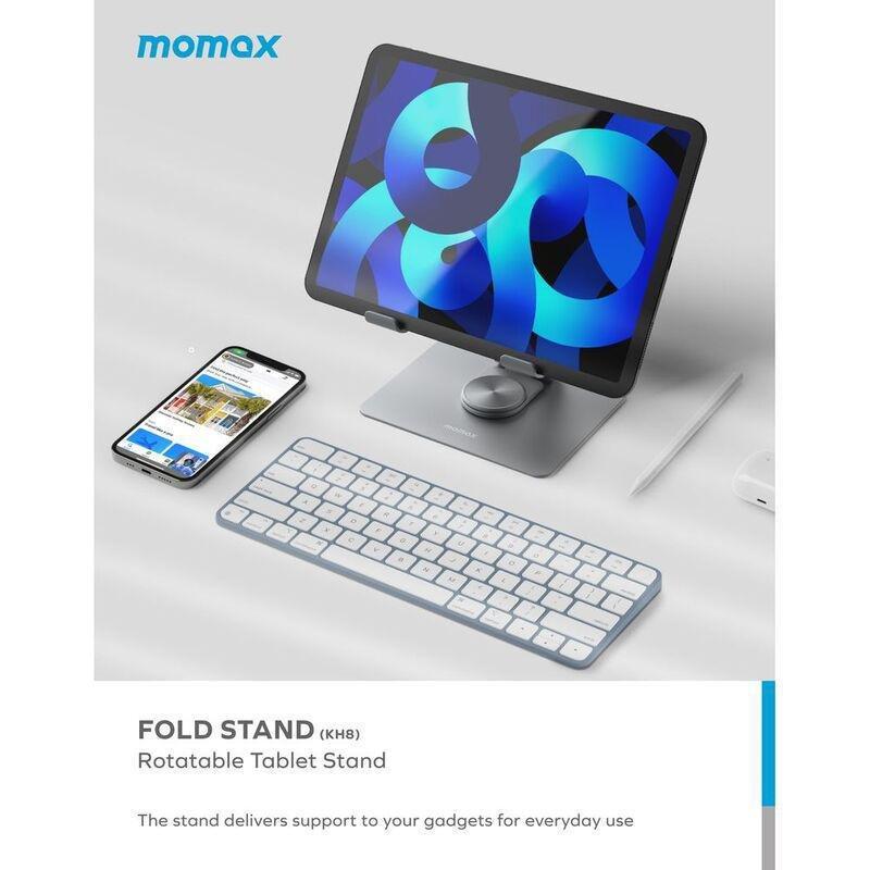 Momax KH8E Fold Stand Portable Tablet & Laptop Stand - Space Grey, , large image number 2