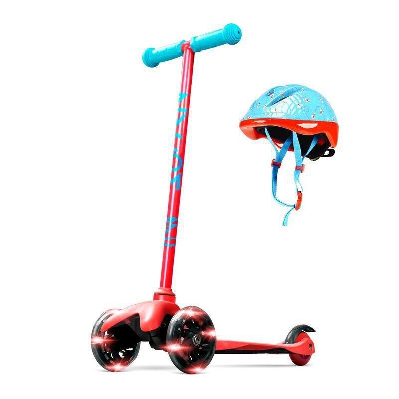Zycom Zipper Kids' Light-Up Scooter & Helmet Combo - Blue/Red XS/S, , large image number 0