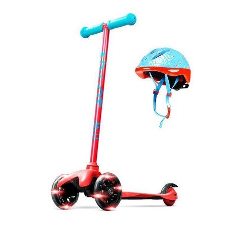ZYCOM - Zycom Zipper Kids' Light-Up Scooter & Helmet Combo - Blue/Red XS/S