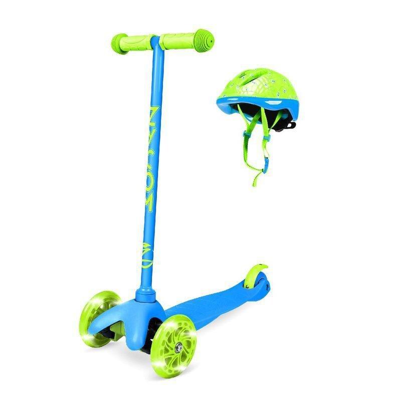 Zycom Zipper Kids' Light-Up Scooter & Helmet Combo - Blue/Teal, , large image number 0