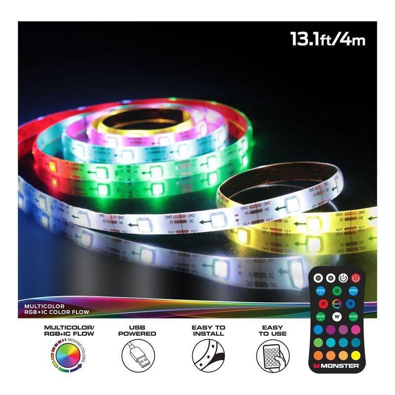 Monster Basic Multi-Color/Multi-Zone LED Flow Light Strip 13ft, , large image number 2