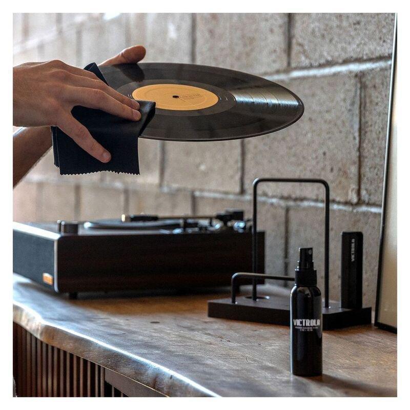 VICTROLA - Victrola Va-55-Esp The Kit Record Cleaning System With Record Stand - Expresso