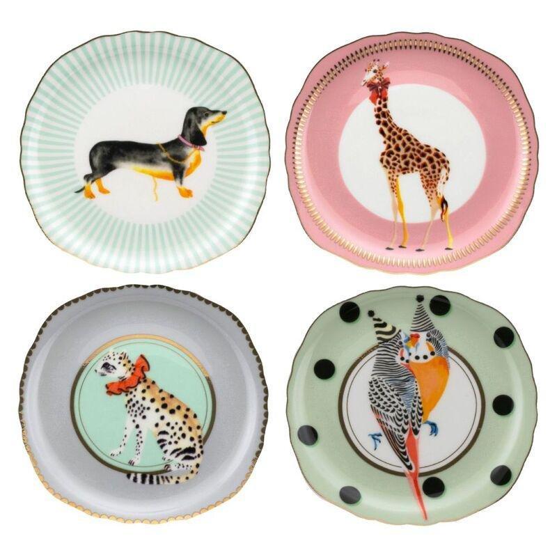 Yvonne Ellen Animal Tea Plates 16Cm - Animals (Set of 4), , large image number 0