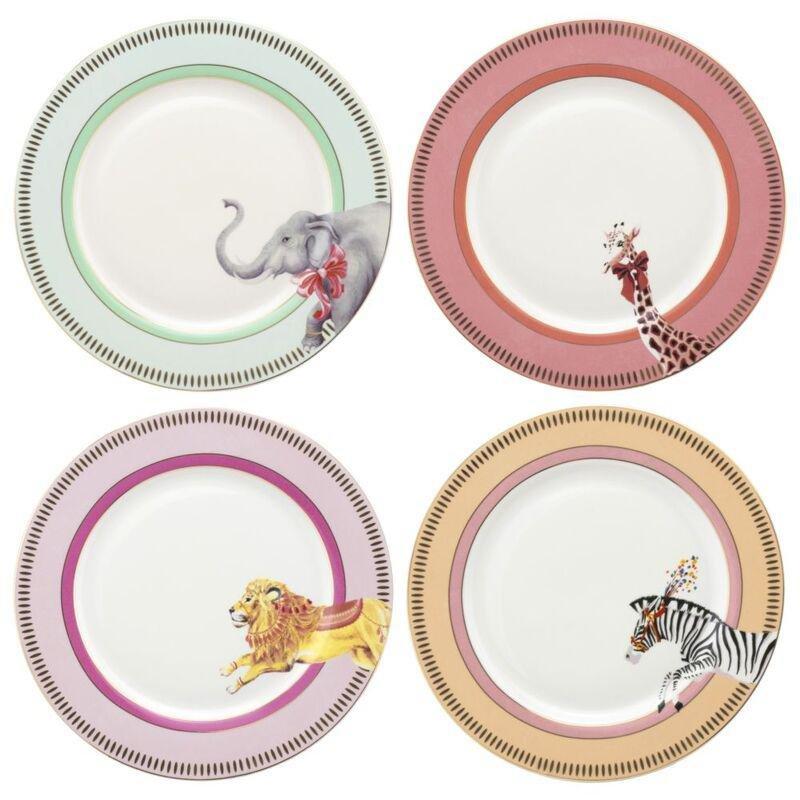 Yvonne Ellen Animal Side Plates 20Cm - Animals (Set of 4), , large image number 0