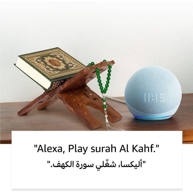 Amazon Echo Dot (5th Gen) Smart Speaker with Clock and Alexa - Cloud Blue, , large image number 8