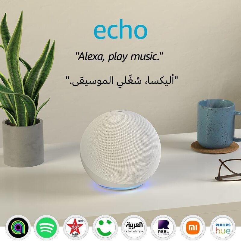 Amazon Echo 4th Gen Smart Speaker with Alexa - Glacier White, , large image number 1