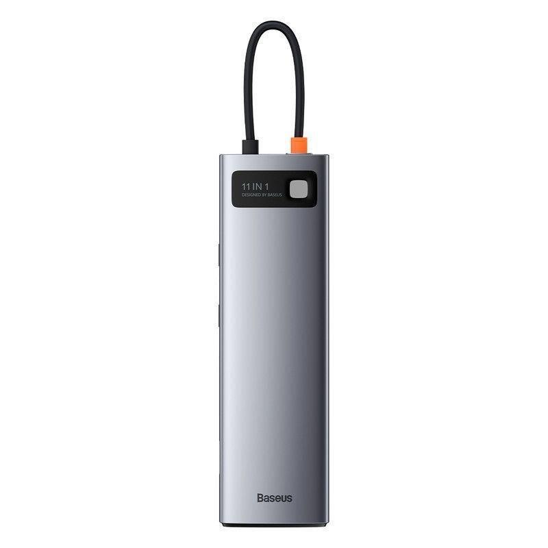 Baseus Metal Gleam Series 11-in-1 Multifunctional Type-C HUB Docking Station - Space Gray, , medium
