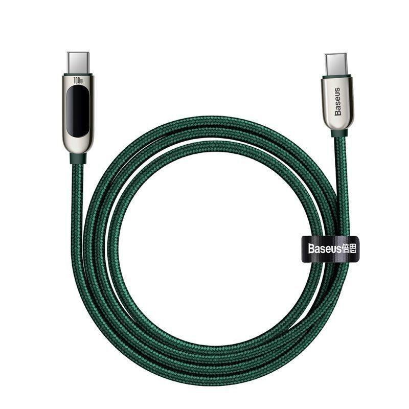 Baseus Display Fast Charging Data Cable Type-C to Type-C 100W 2m - Green, , large image number 2