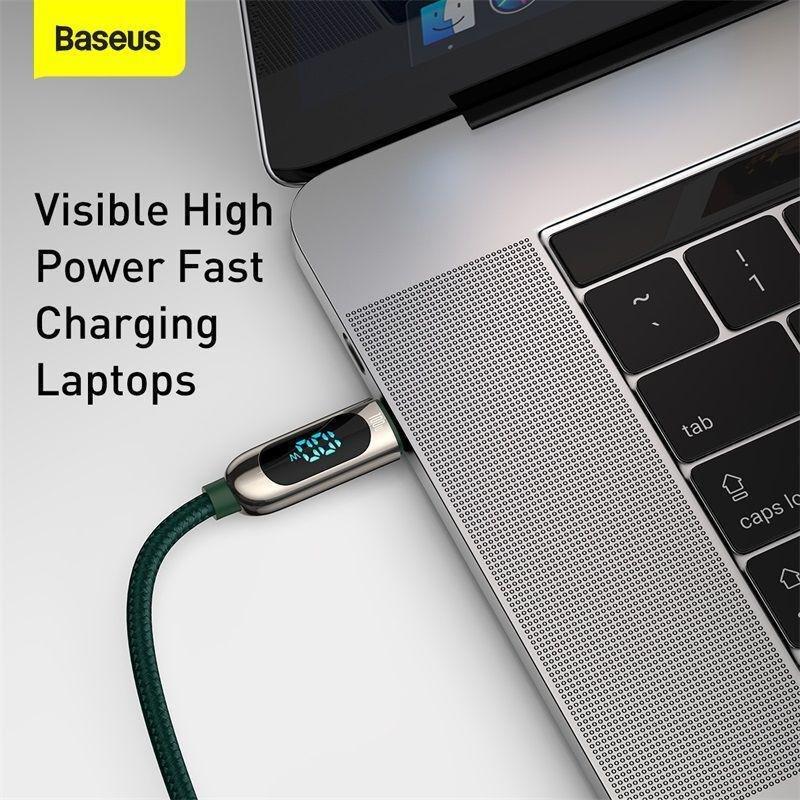 Baseus Display Fast Charging Data Cable Type-C to Type-C 100W 2m - Green, , large image number 4